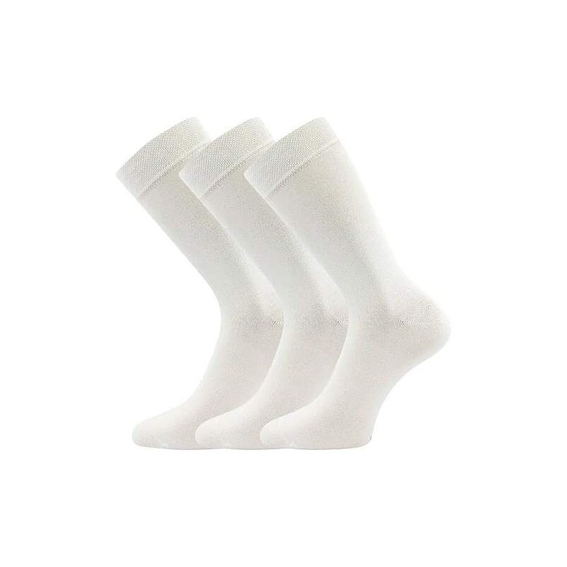 EKOL vysoké jednofarebné bambusové ponožky Boma biela 35-38 3 páry 62985045