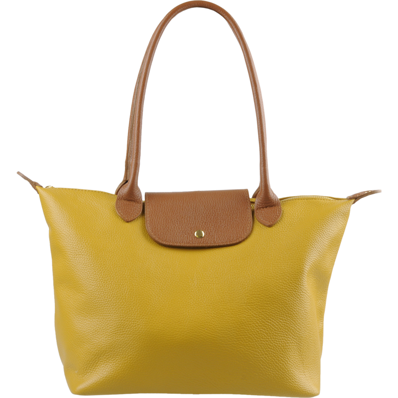 Žltá kožená talianska kabelka Ludovica Senape NovaKabelka.sk 62985035