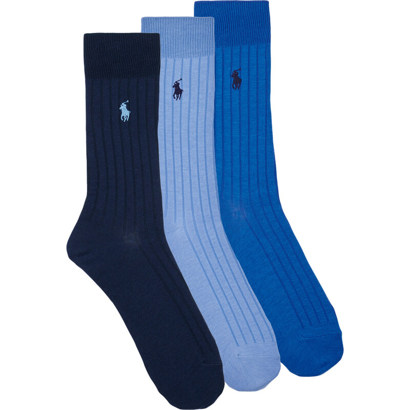 Polo Ralph Lauren Vysoké ponožky EGYPTIAN CTN CREW SOCK 3 PACK Polo 62985547