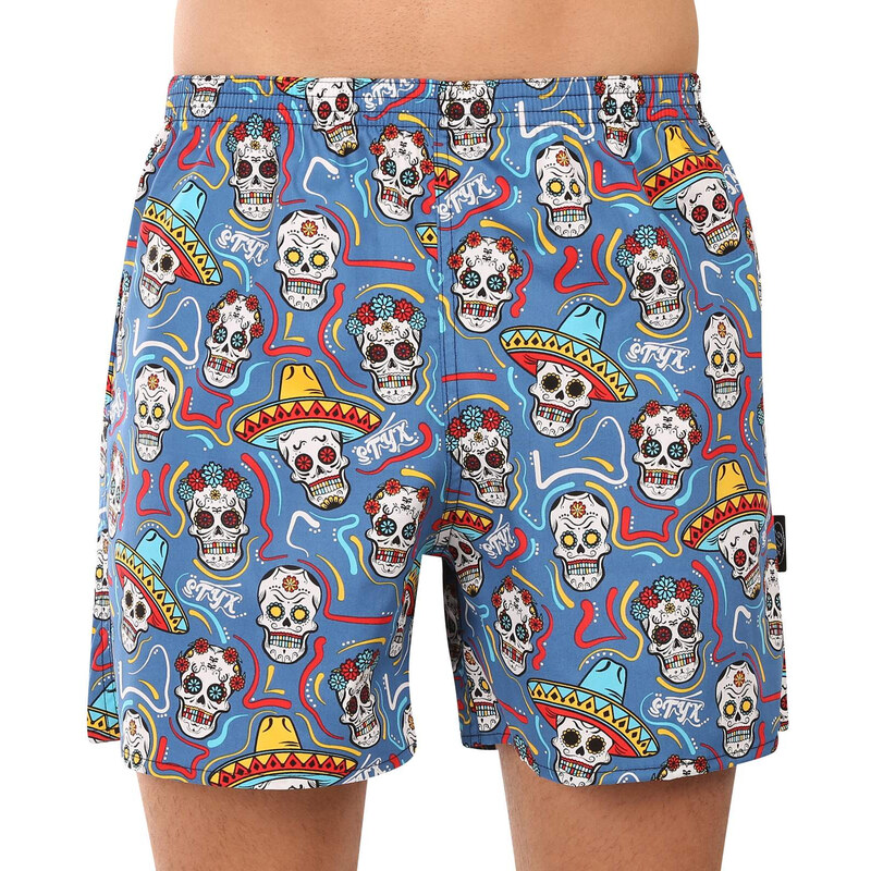 Pánske domáci trenky s vreckami Styx lebky (D1856) 62985195