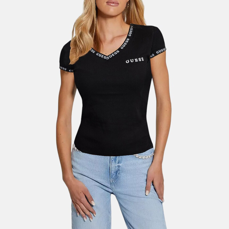 Dámské černé triko Guess 56182 62985720