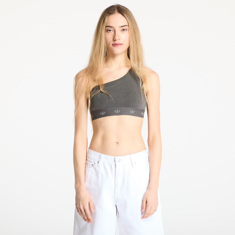 adidas Originals adidas Ribbed One Shoulder Top Black L 62986290