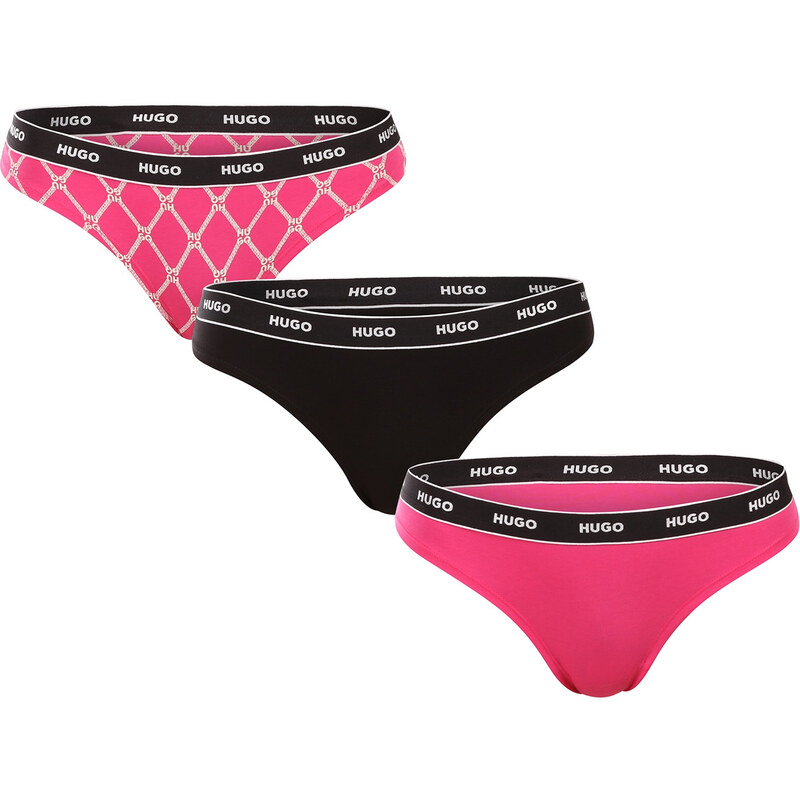 3PACK dámske tangá HUGO viacferbná (50495870 662) 62985184