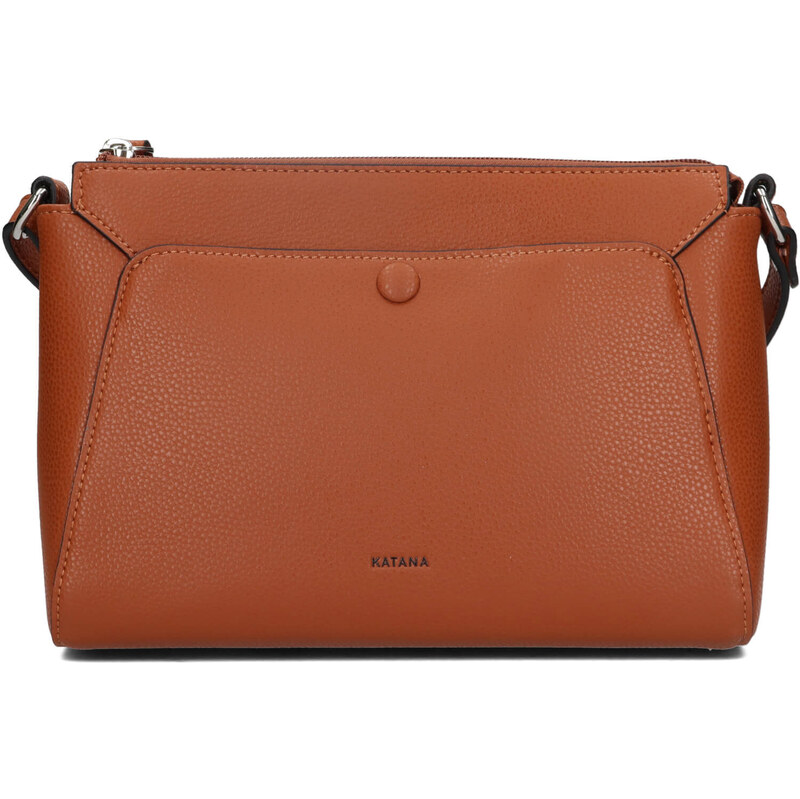 Kožená dámska crosbody kabelka Katana Alizée - koňak 62988741