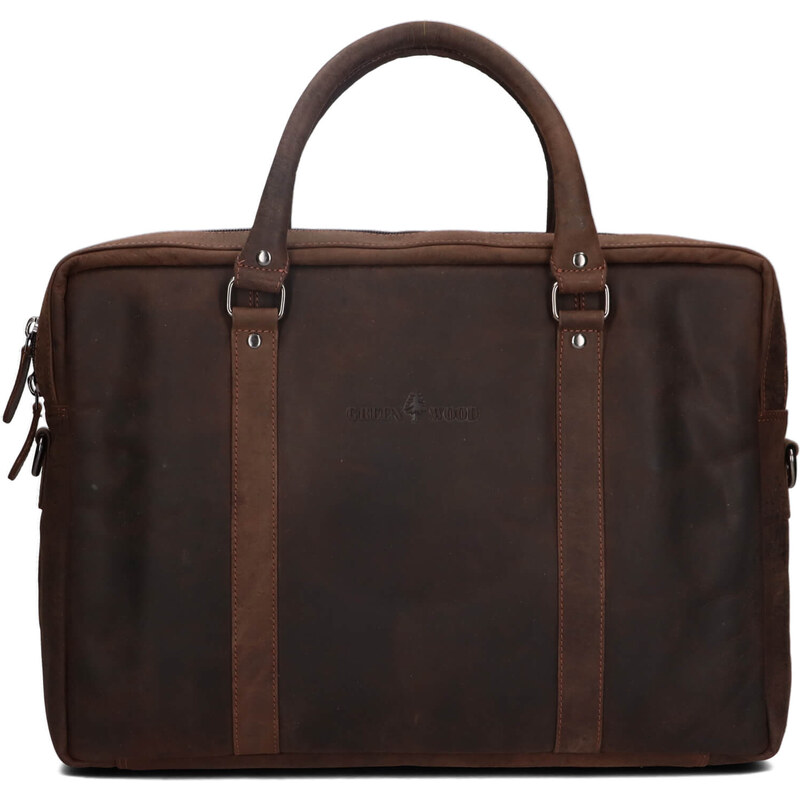 Pánska kožená taška Greenwood Samuel - hnedá 62988749