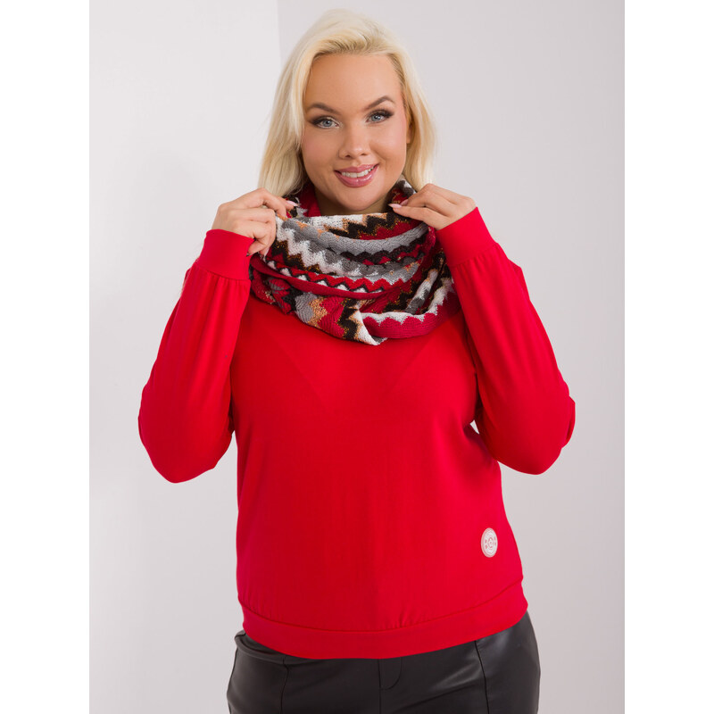 BASIC Červený vzorovaný komínový šál AT-KM-BF48661.26-red 47888095