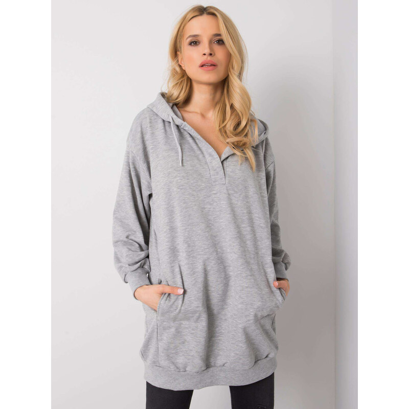 BASIC Svetlo sivá dámska oversize mikina EM-BL-ES-21-528.12X-gray 24254642
