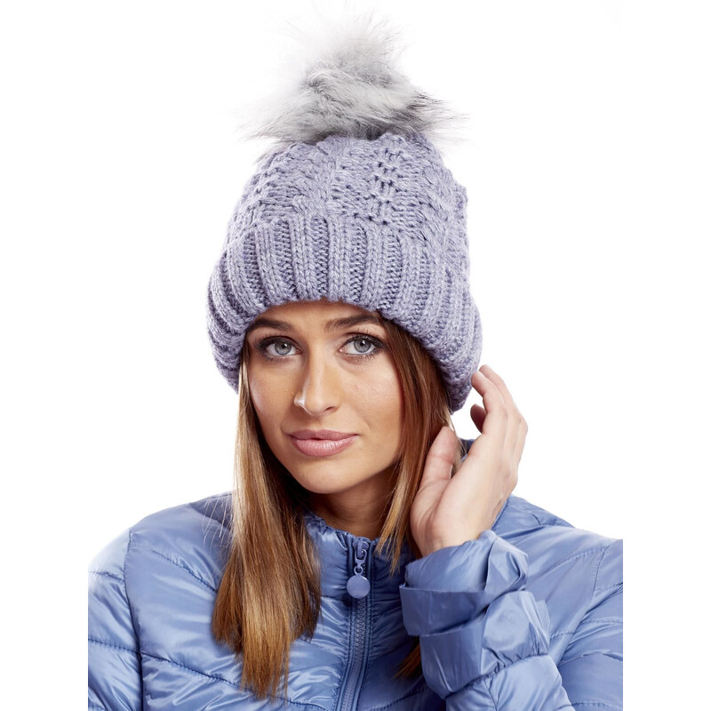 BASIC Modrá dámska čiapka so strapcom AT-CZ-1716501.36-blue 18688397