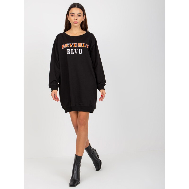 BASIC Čierna dlhá mikina BEVERLY -VI-BL-3075.64P-black 36785841