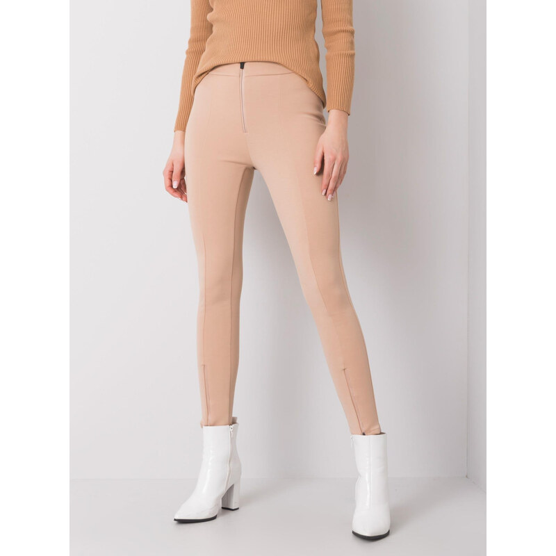 RUE PARIS Béžové dámske nohavice 269-SP-0550.07-beige 57947345