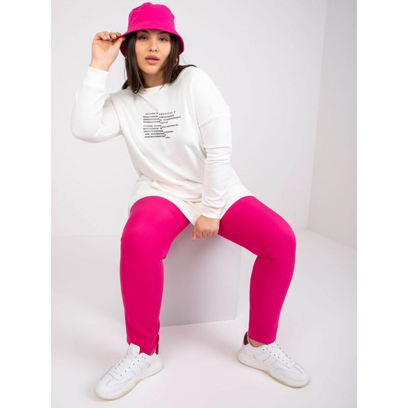 RELEVANCE Smotanová dlhá mikina Desiree -RV-BL-7124.01-ecru 57949480