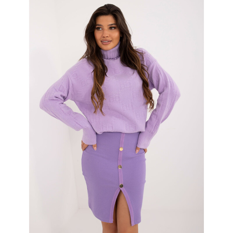ITALY MODA Svetlofialový rolák so vzormi AT-SW-2342-1.35-light purple 57956123
