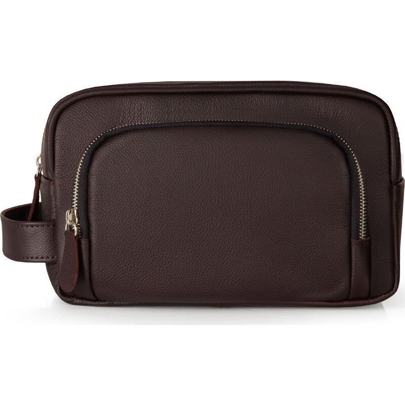 Pánska kozmetická taška SOLIER SW03 SK04 DARK BROWN 13656766