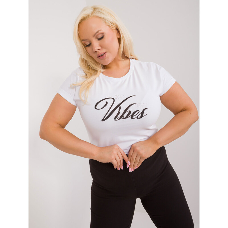 RELEVANCE Biele tričko s nápisom RV-TS-9475.60-white 57955146