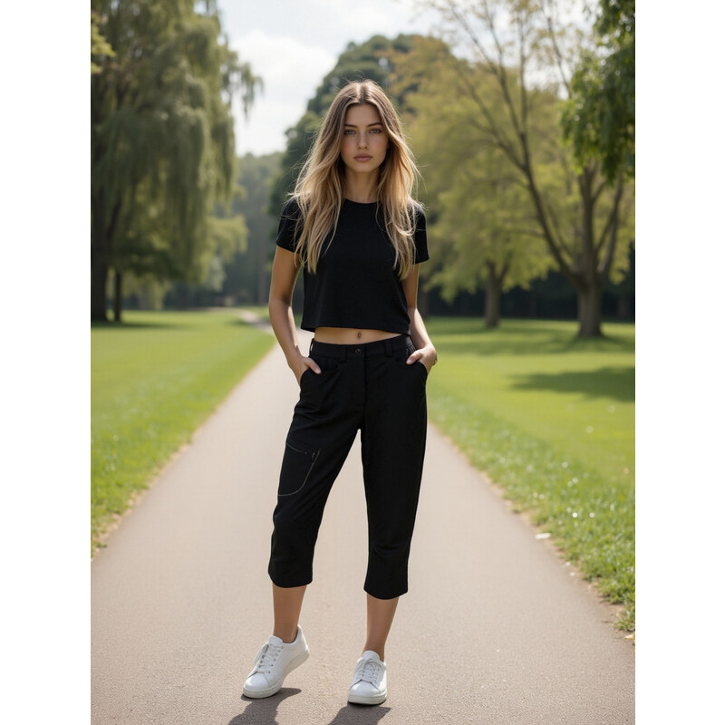 ALPINE PRO - WEDERA 2 DÁMSKE SOFTSHELLOVÉ CAPRI NOHAVICE 62482332