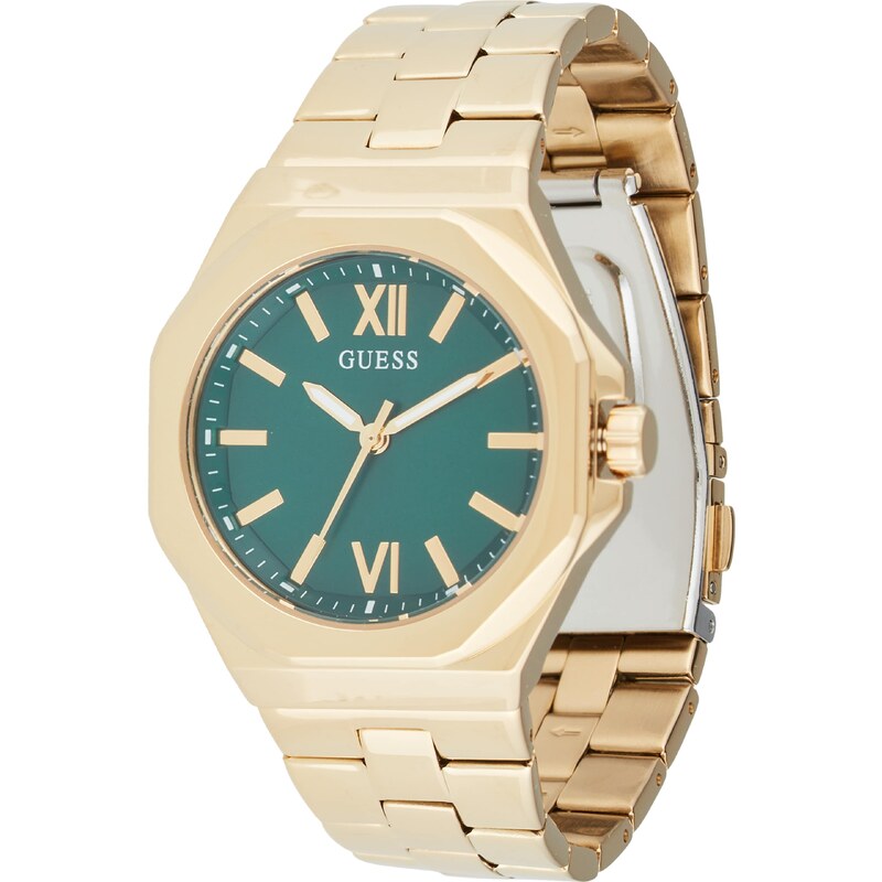 GUESS Analógové hodinky DRESS zlatá / smaragdová 63067978