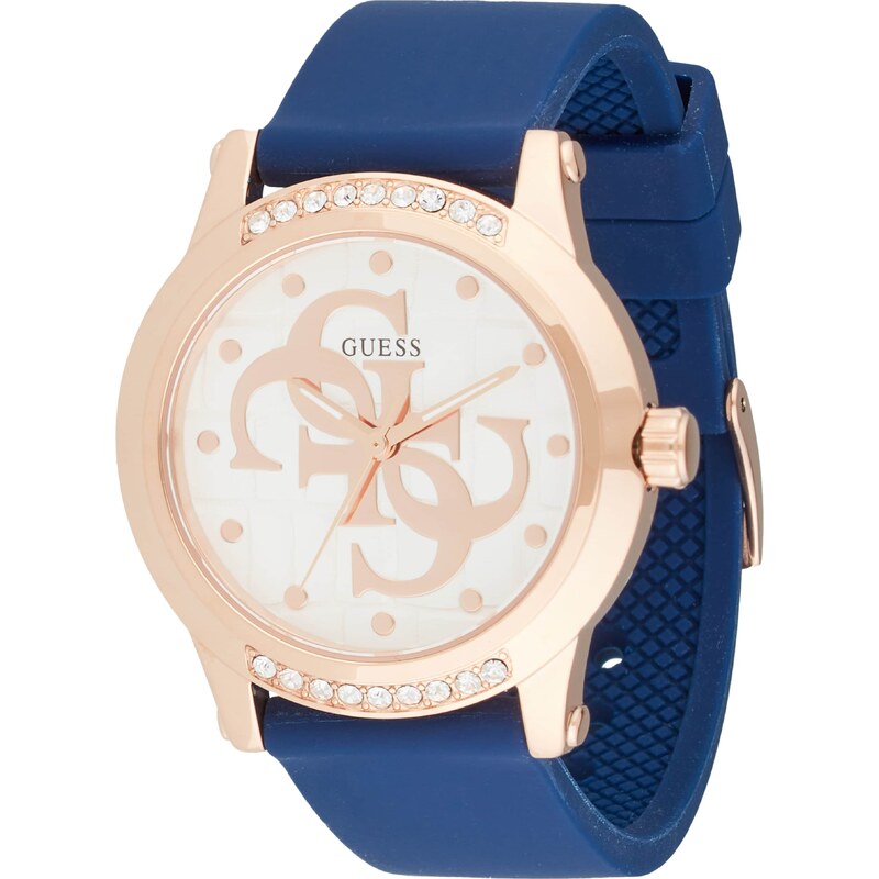 GUESS Analógové hodinky modrá / ružové zlato 63067975