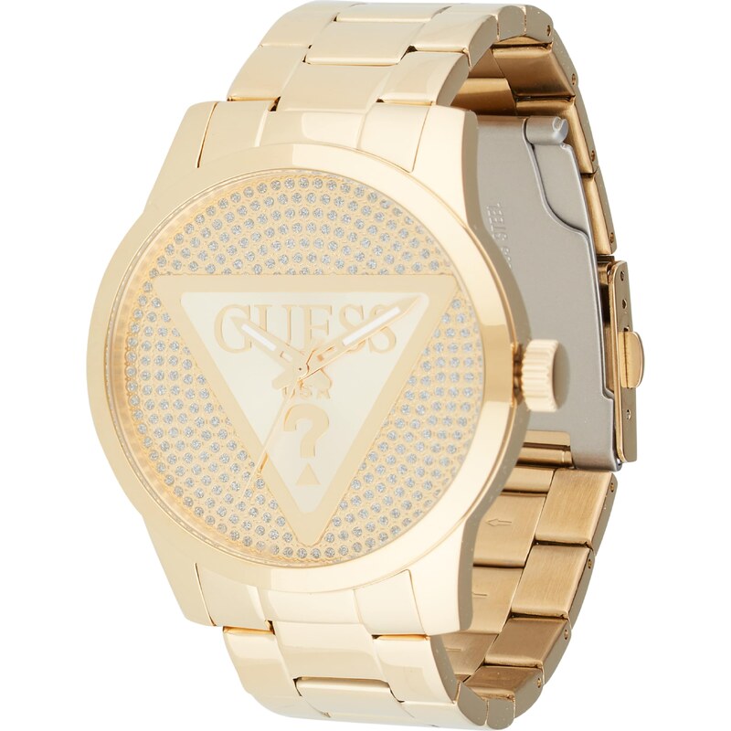 GUESS Analógové hodinky Badge nebielená / zlatá 63116428