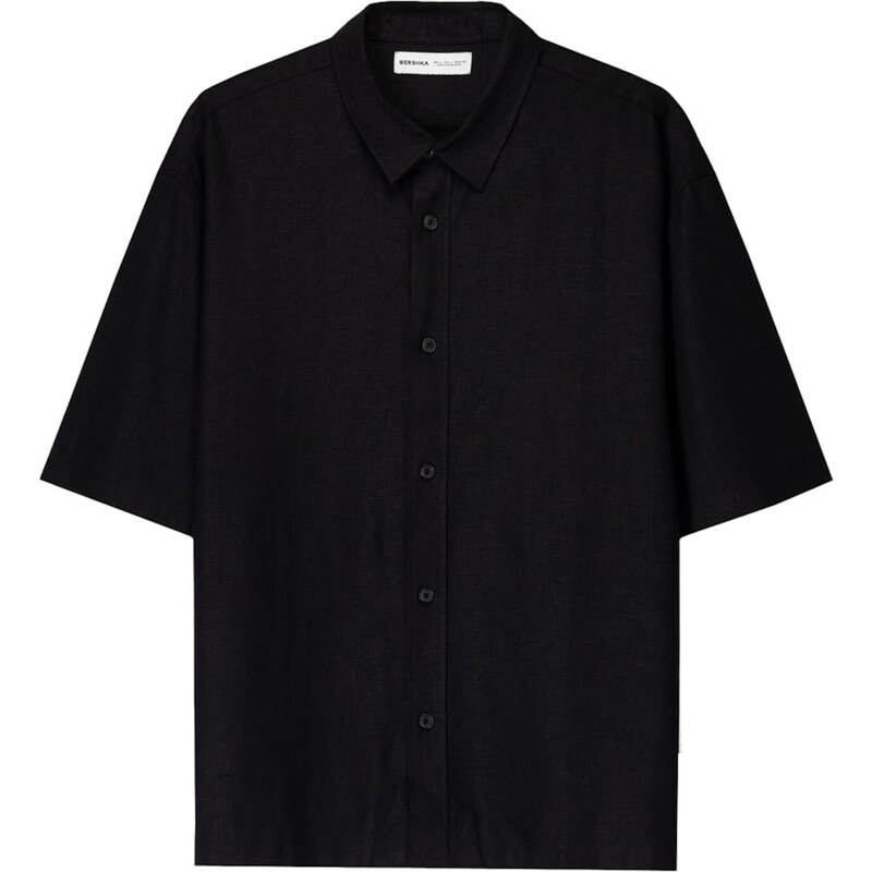 Bershka Košeľa čierna 63165462