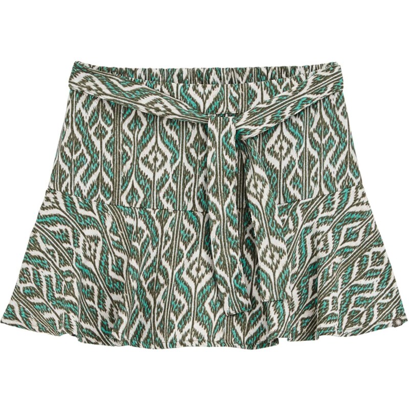 WE Fashion Sukňa tyrkysová / olivová / biela 62994832