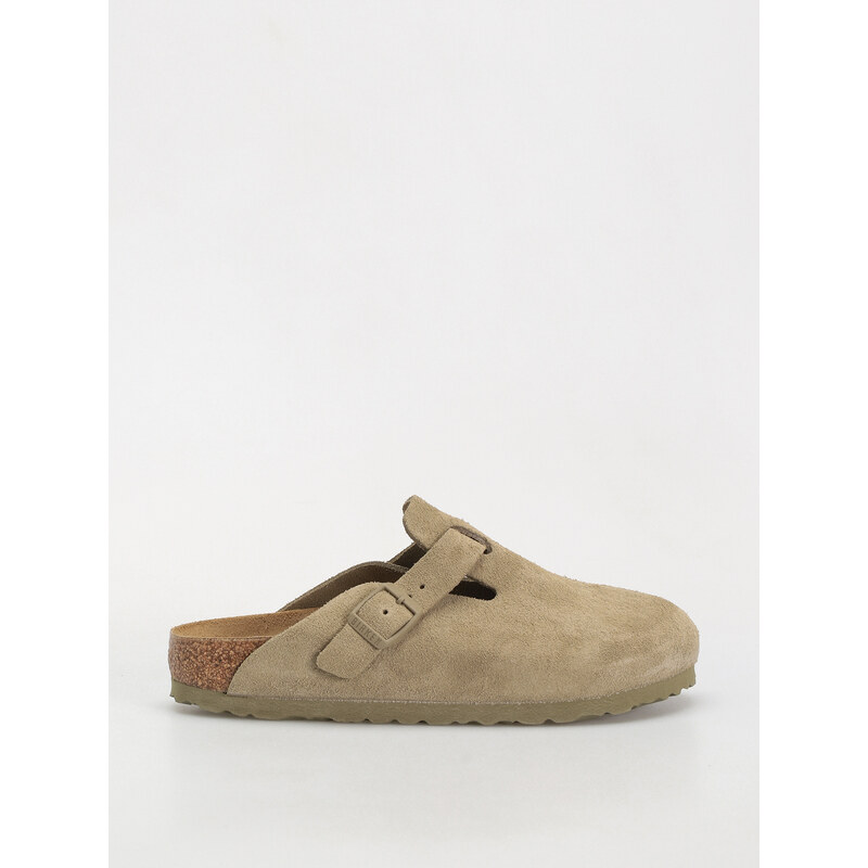 Birkenstock Boston Suede Leather Narrow (faded khaki)zelená 63000671