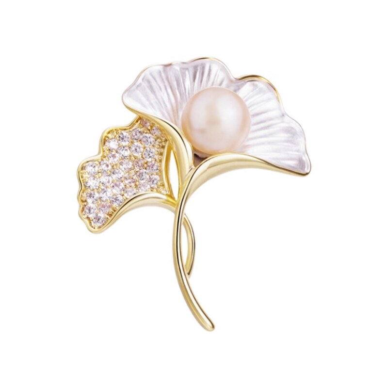 SWAROVSKI Elements Swarovski e. luxusná brošňa s perlou Silken Reverie 63005525