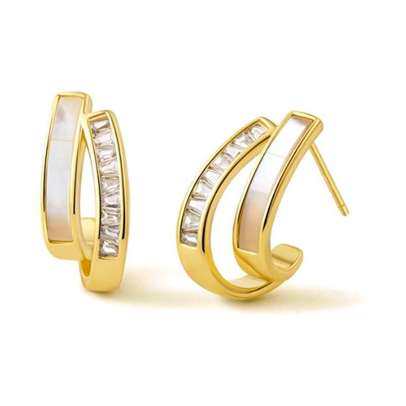 SWAROVSKI Elements Swarovski e. zlaté polkruhy s perleťou Sirens Arc 63005527