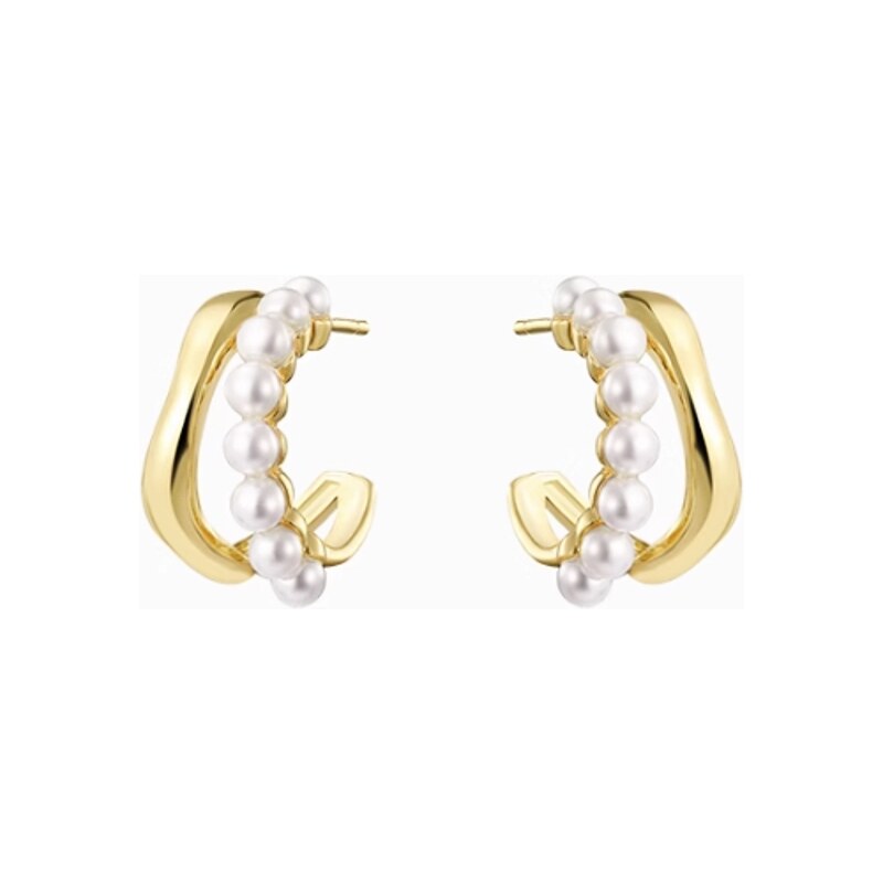 SWAROVSKI Elements Swarovski e. zlaté polkruhy s perlami Pearl Cascade 63005528