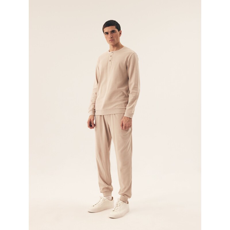 Henderson Pánska tepláková súprava Desert 42638-02X béžová, Farba 63005609