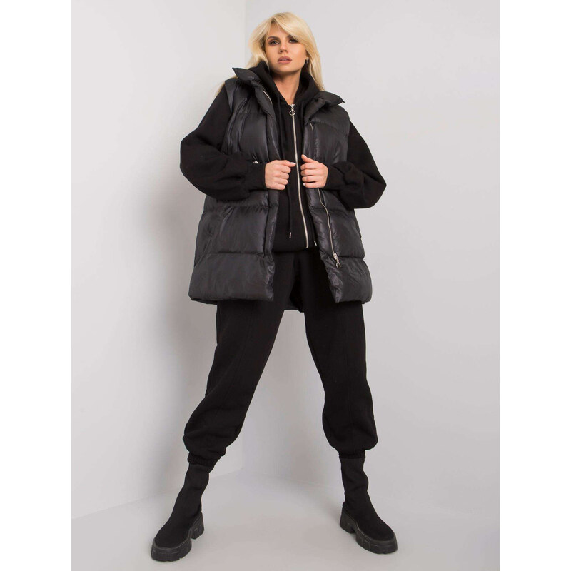 BASIC Čierna tepláková súprava s vestou -em-KMPL-540.24X-black 27189691