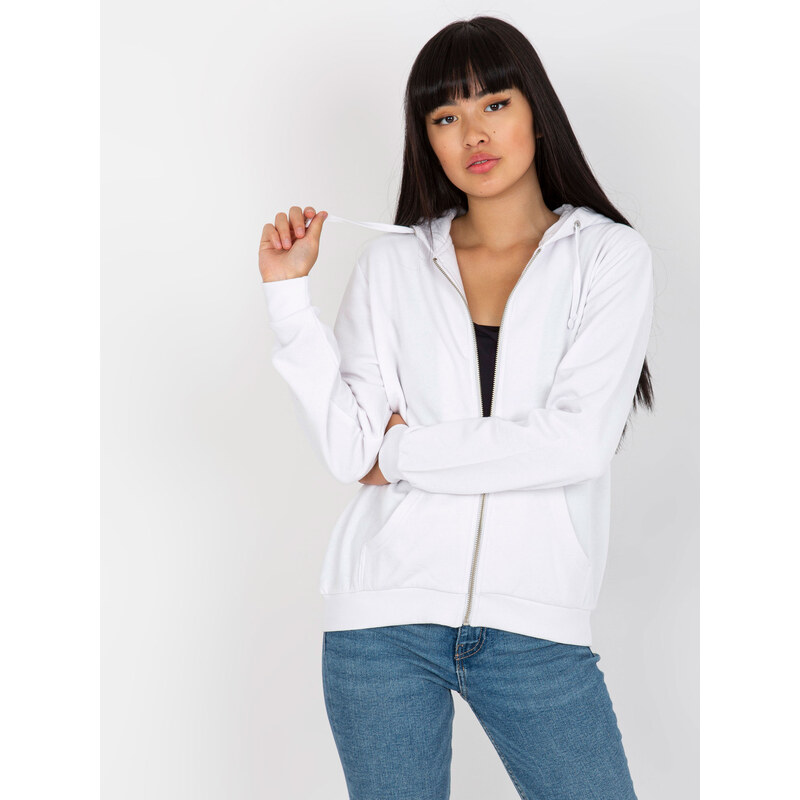 BASIC FEEL GOOD Biela mikina s kapucňou B-002.72-white 34421698