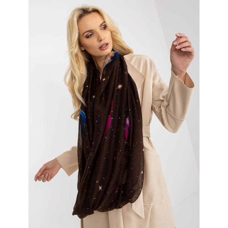 BASIC Hnedá šatka s vesmírnym vzorom AT-KM-TS06.32P 35584631