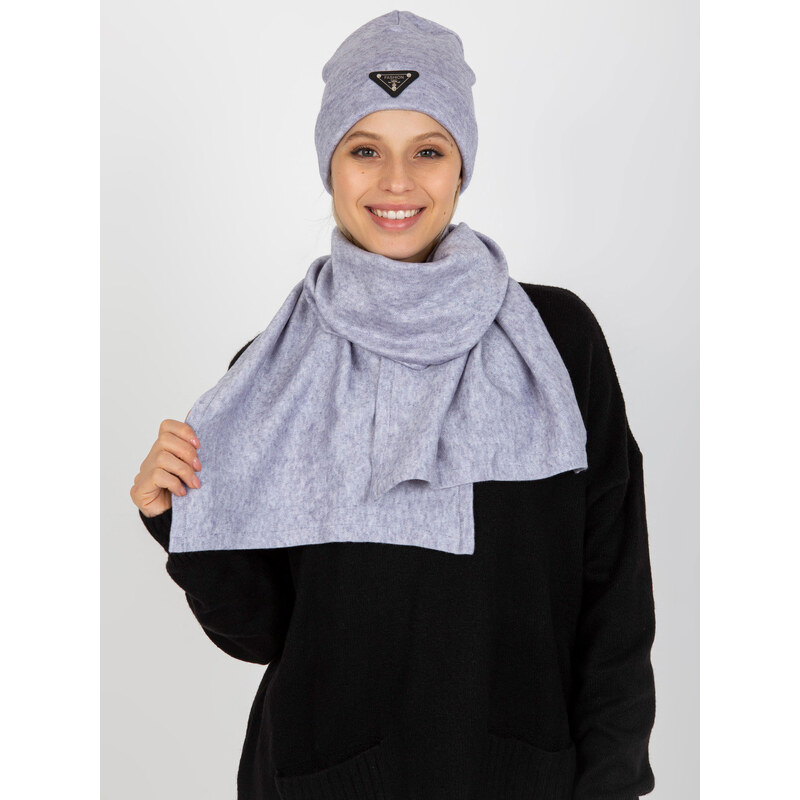 BASIC Svetlofialový komplet šála a čiapky -LK-KMPL-509140.47-light 37515320