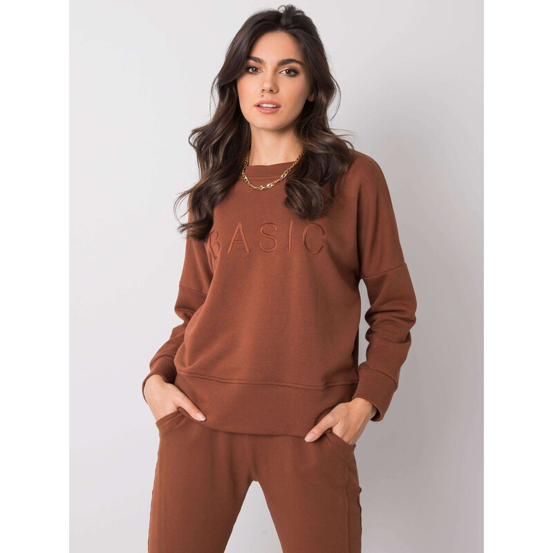 Hnedá mikina Basic RV-BL-6080.19-brown 20723347