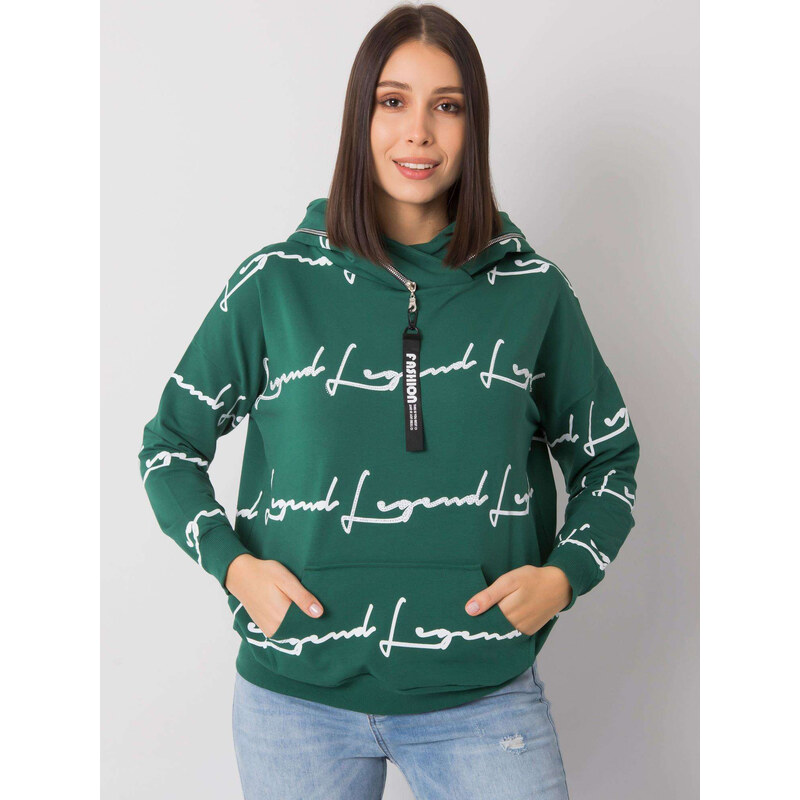 RELEVANCE Zelená mikina Jossy s nápismi Legend -RV-BL-7127.27-green 57948897