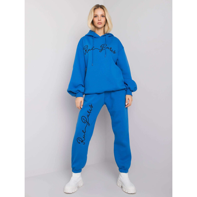 RUE PARIS Modrá dámska oversize tepláková súprava RV-KMPL-7307.10X 57949020