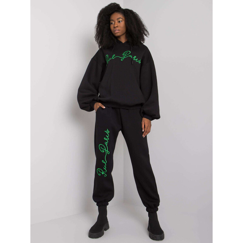 RUE PARIS Čierna dámska oversize tepláková súprava RV-KMPL-7307.10X 57949026