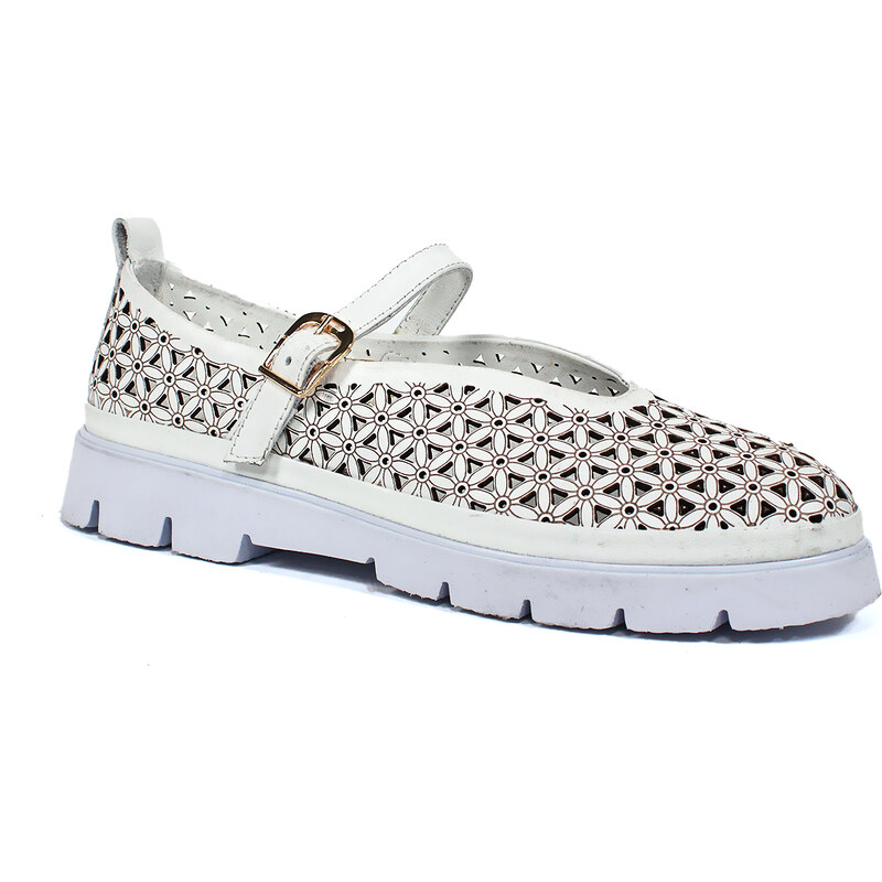 Secretshoes Kožené perforované poltopánky 63010952