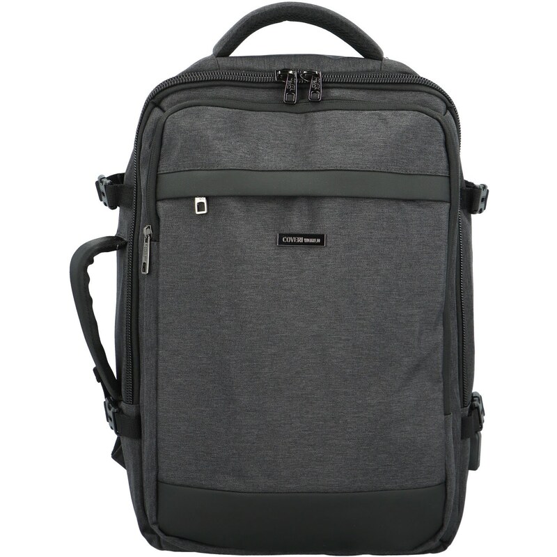 Trendy študentský textilný plecniak Coveri Brenton, sivý 66429846