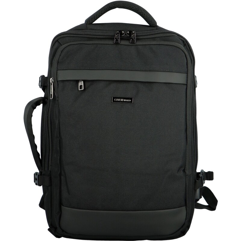 Trendy študentský textilný plecniak Coveri Brenton, čierny 66429845