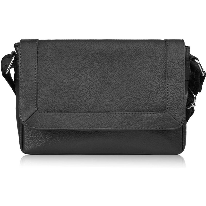 Paolo Peruzzi Dámska malá kožená kabelka cez rameno | čierna E-35-BL 62869225