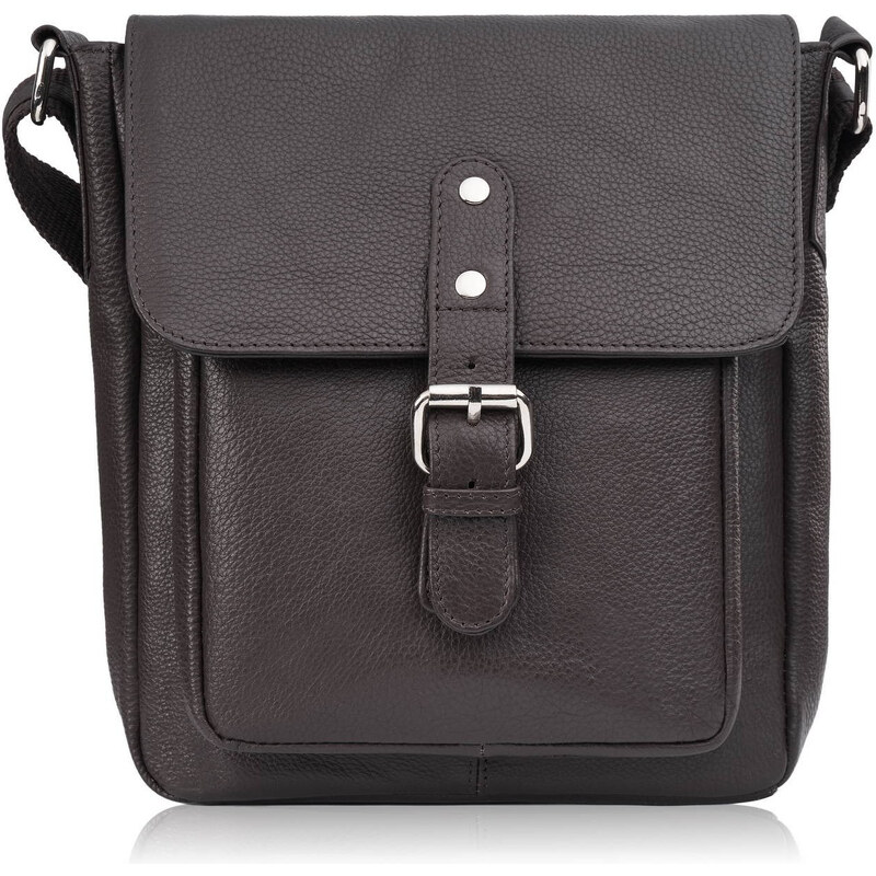 Paolo Peruzzi Pánska retro kožená taška cez rameno | hnedá E-32-BR 62971721