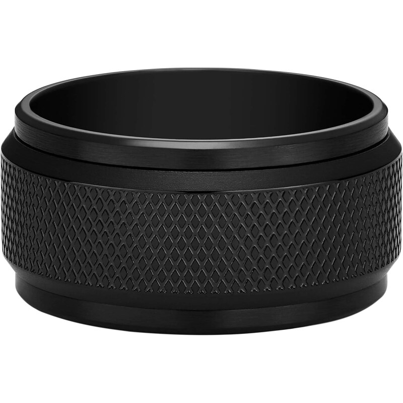 FOSSIL Prsteň Knox čierna 60914064