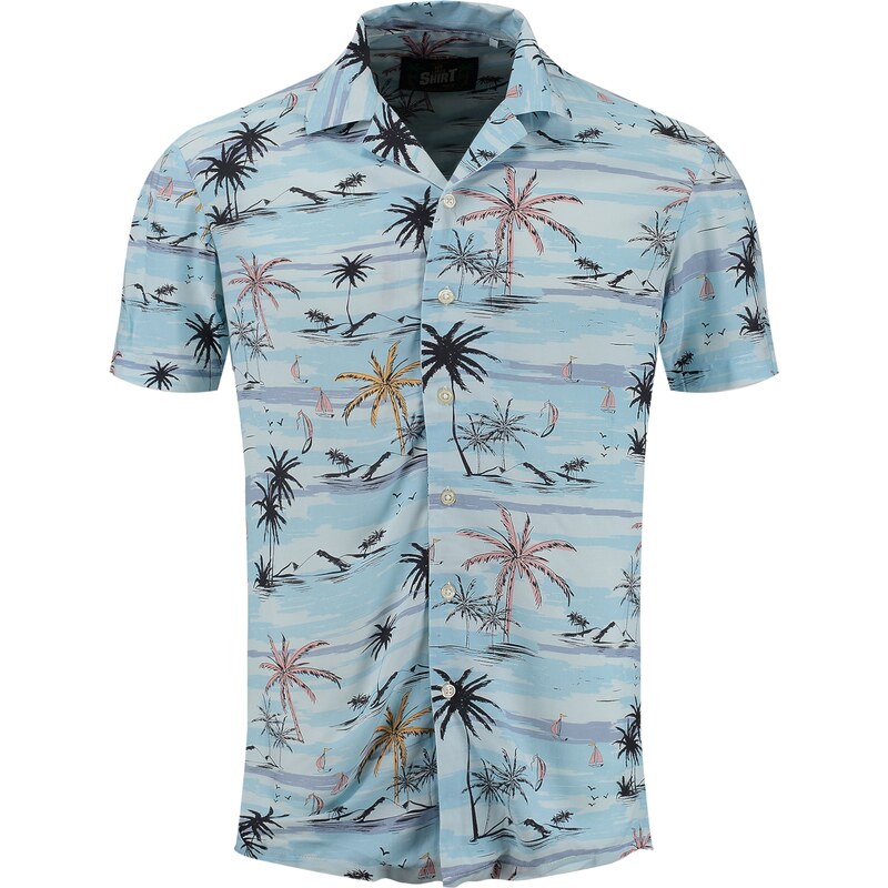 Key Largo Košeľa Sandbanks svetlomodrá / žltá / ružová / čierna 63067073