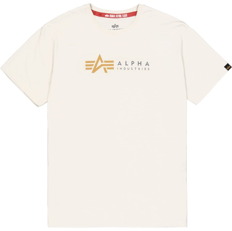 ALPHA INDUSTRIES Tričko medová / sivá / biela 63067173
