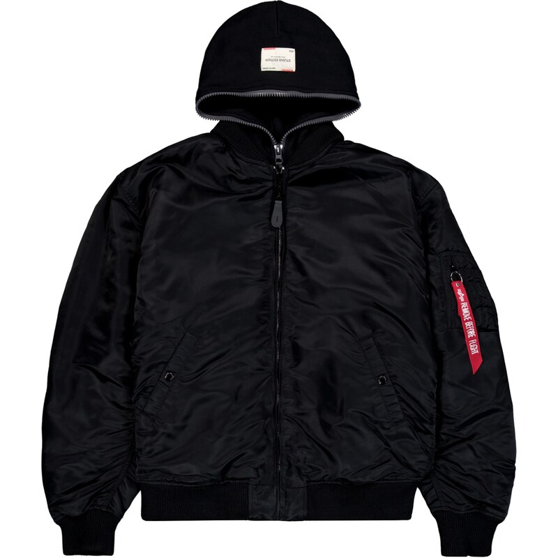 ALPHA INDUSTRIES Prechodná bunda MA-1 D-Tec Studio LW červená / čierna 63067220