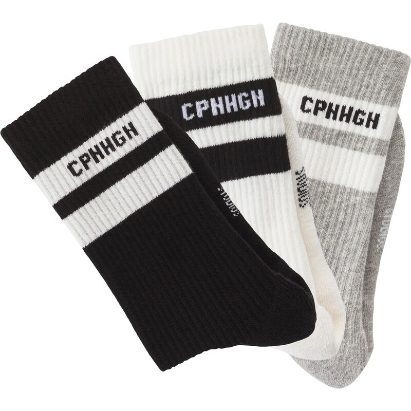 Copenhagen Studios Ponožky sivá / čierna / biela 63067674