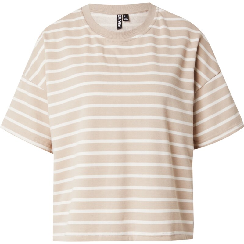 PIECES Mikina PCCHILLI farba ťavej srsti / biela 63167586