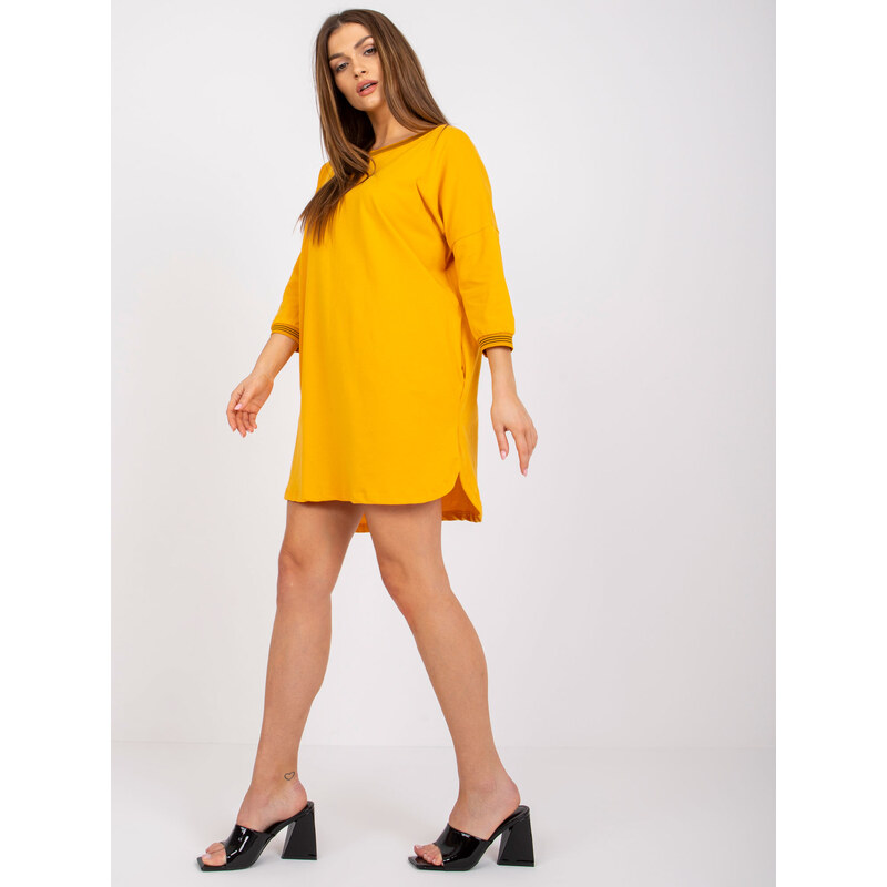 RUE PARIS Svetlo oranžové mini šaty Nova s prestrihom na chrbte -RV-SK 57949657