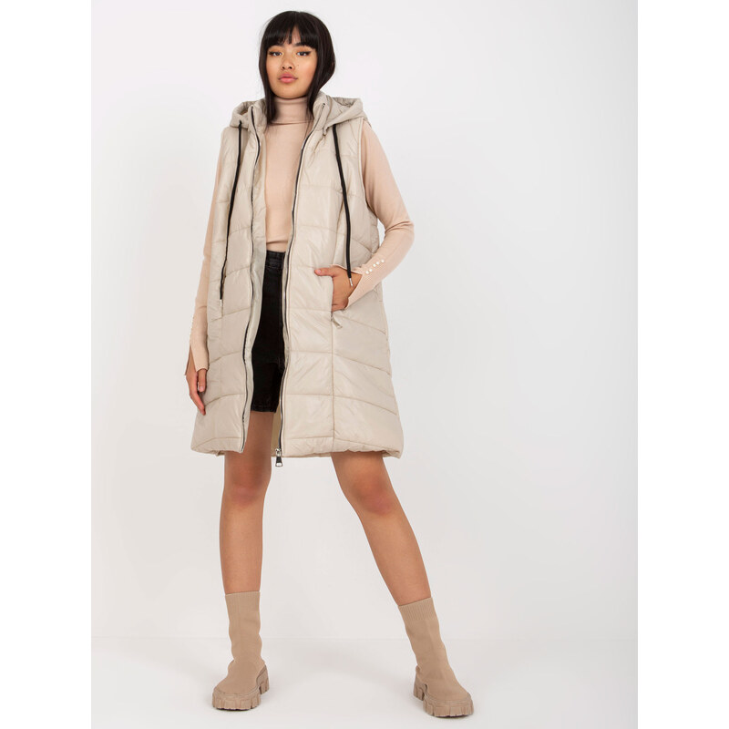 BASIC Béžová prešívaná vesta TW-KZ-BI-82019.09-light beige 34421756